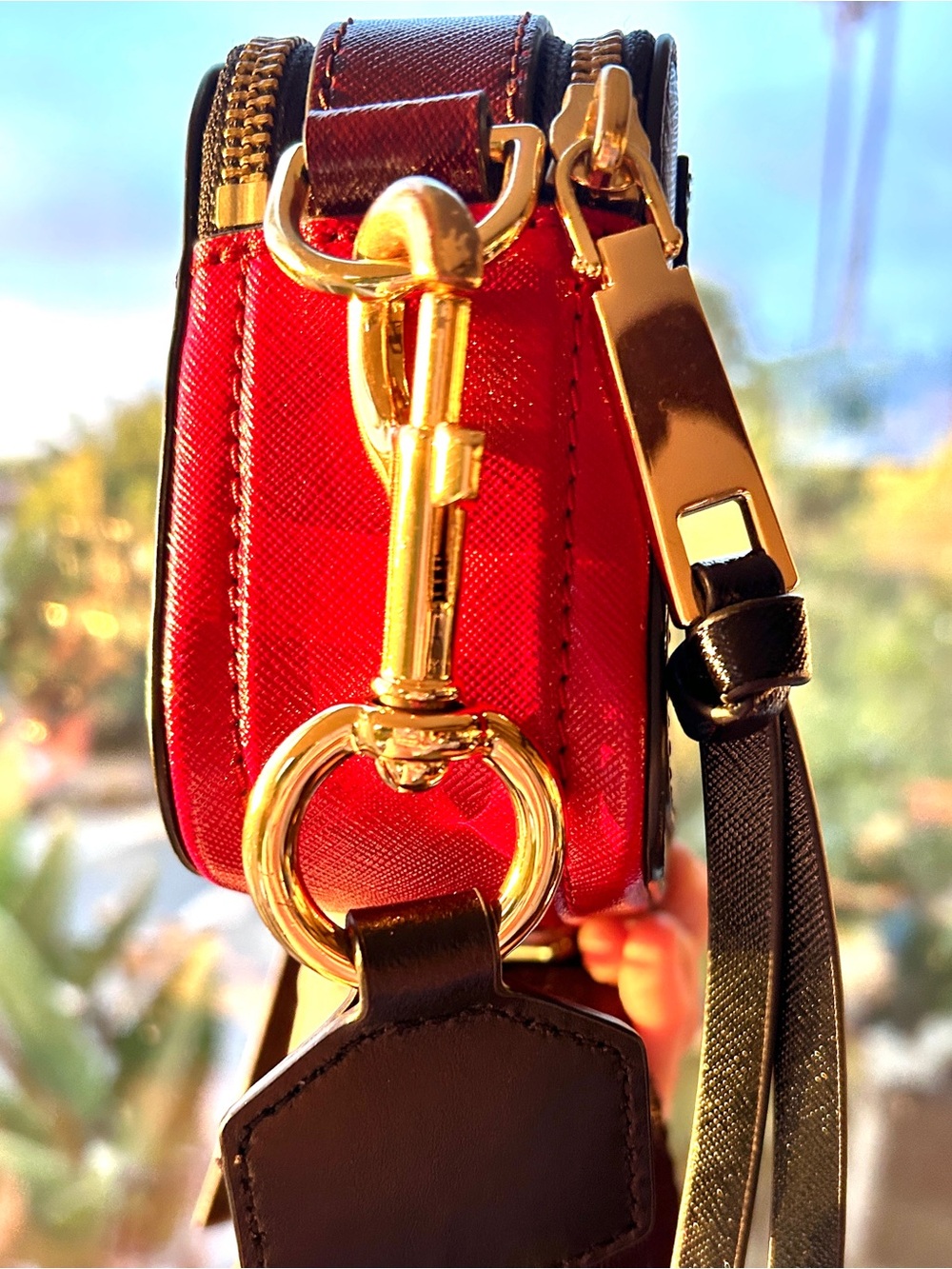 Marc Jacobs Snapshot Crossbody Camera Bag in Black / Red Colorway EUC - Picture 9 of 16